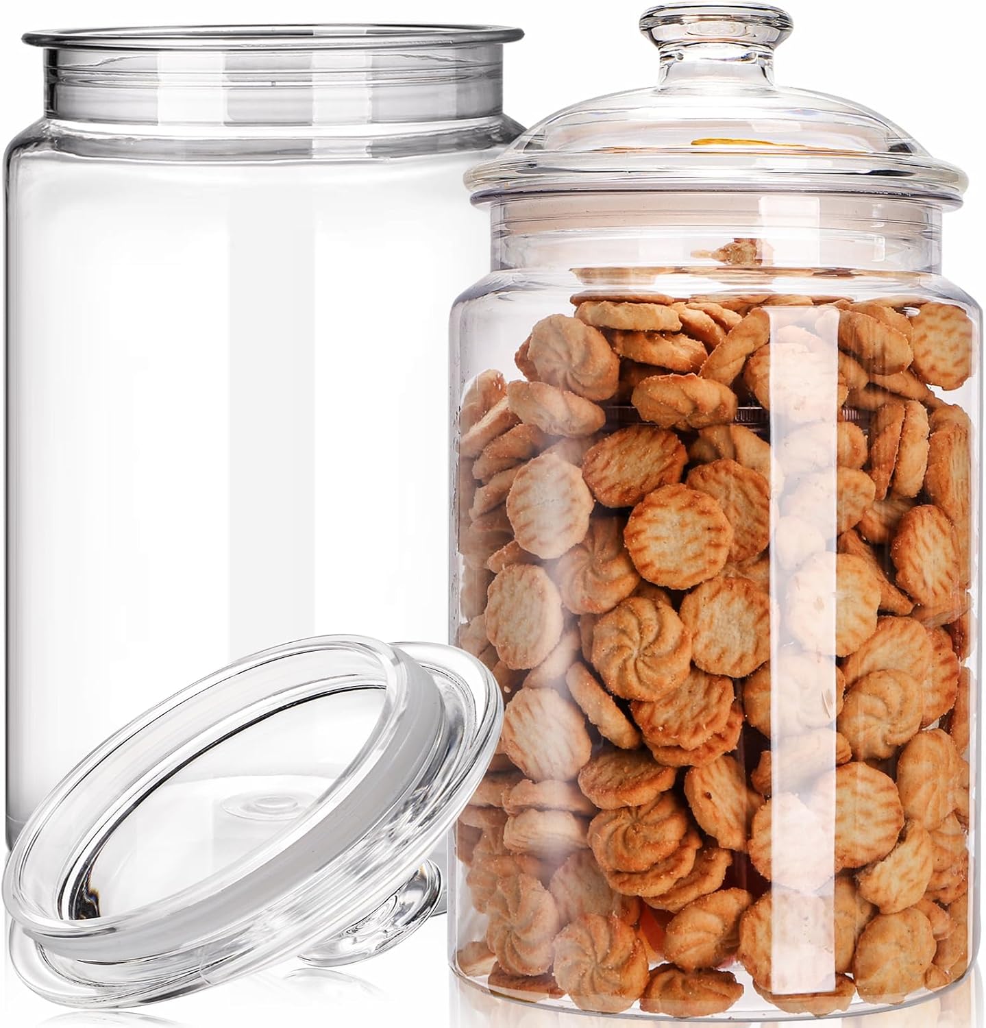 Food Storage Jars - 2 Pack 130 oz Large Cookie