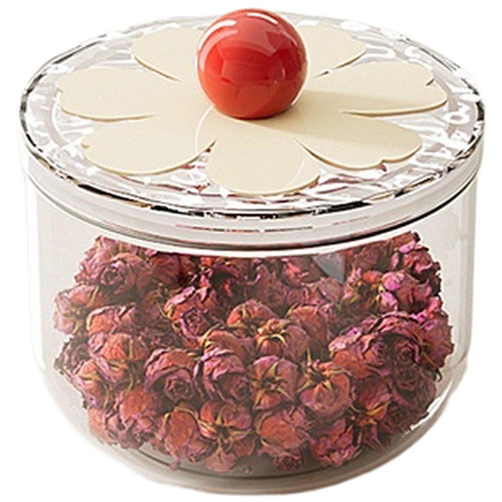 Food Storage Glass Round - Food-Grade Sealed Storage Jar Kitchen Spice