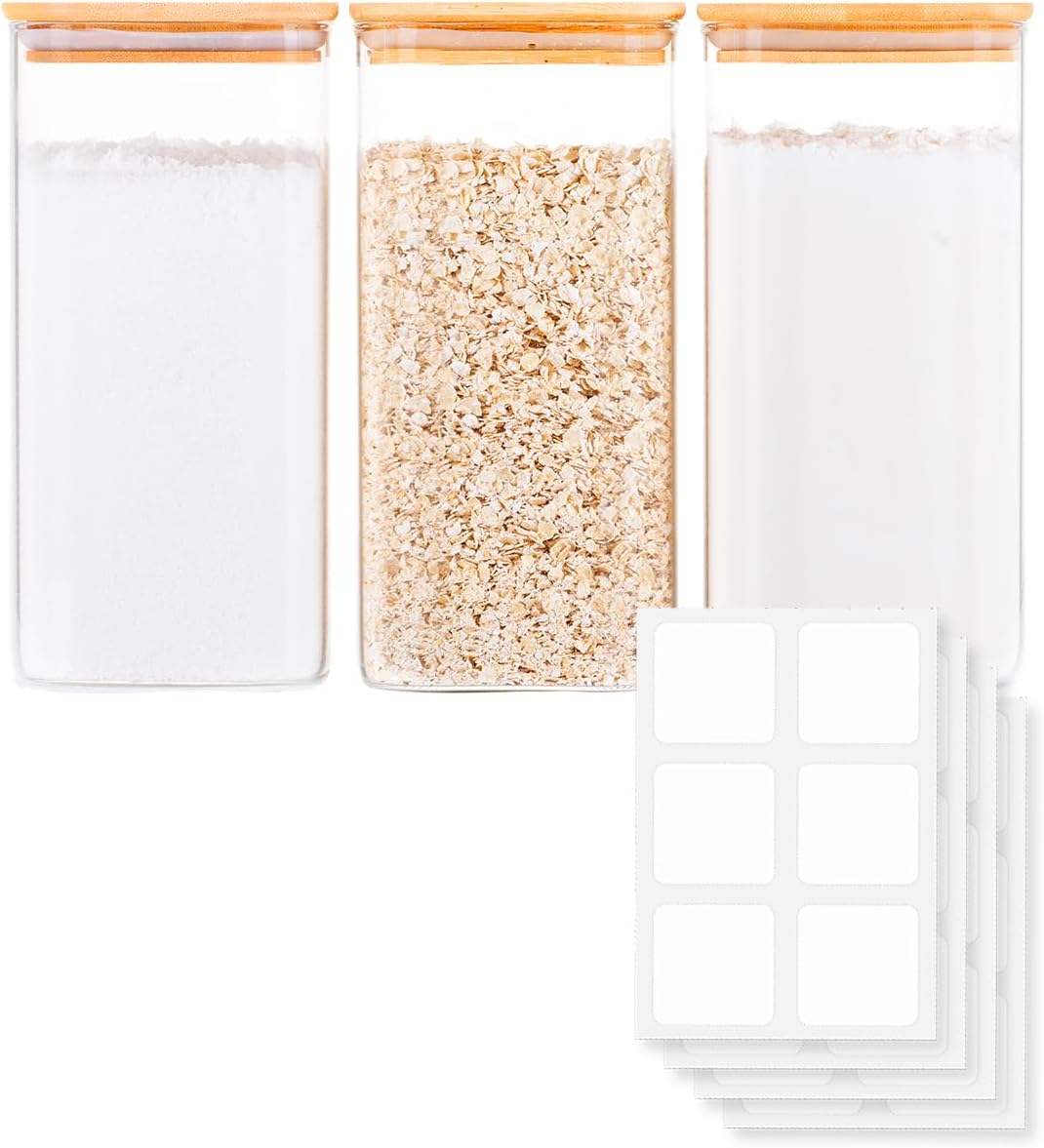 Food Storage Jars - Glass Food Storage Jars with Airtight