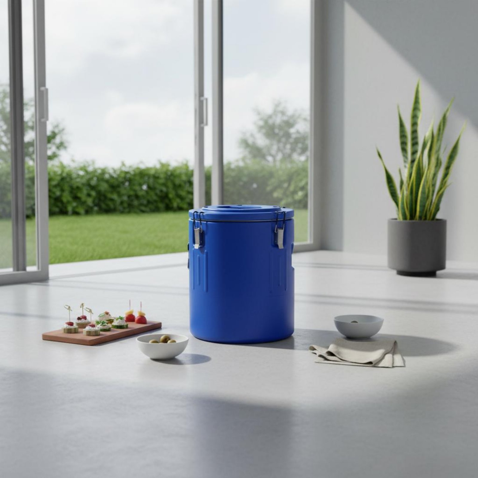 Food Storage Stainless Steel Containers - 4 Pieces Transport Insulated Container Commercial