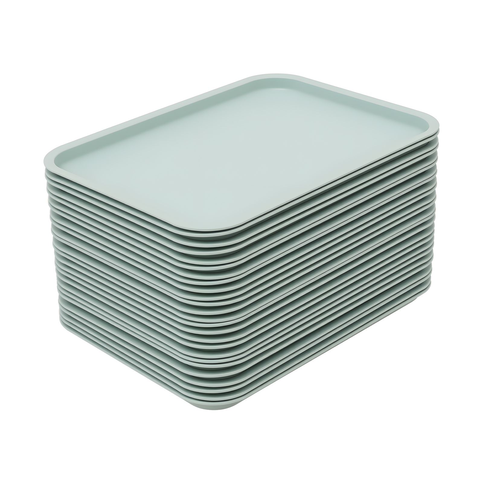 Food Storage Restaurant - 24Pcs Stackable Restaurant Trays Non-Slip Surface