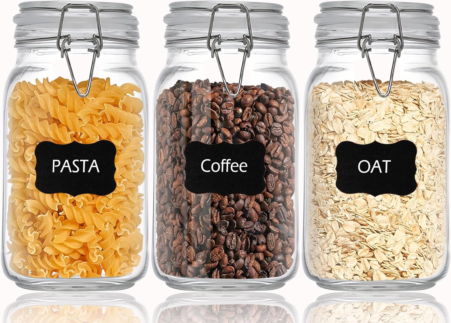 Food Storage Jars - Clear Food Storage Jars 50oz Square,