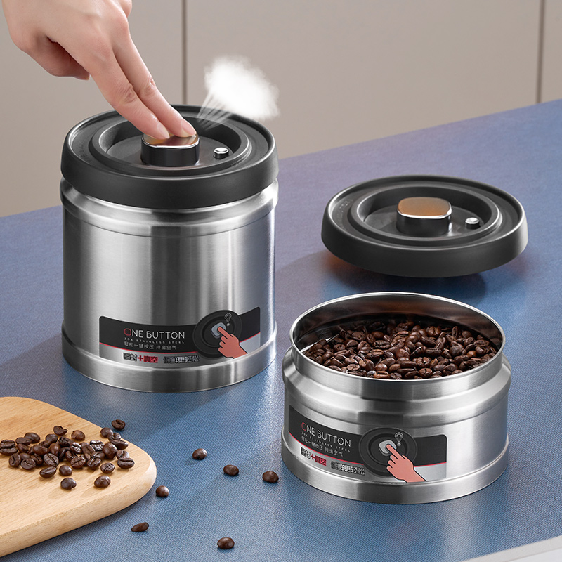 Food Storage Vacuum - Vacuum Sealed Jug Coffee Beans Stainless