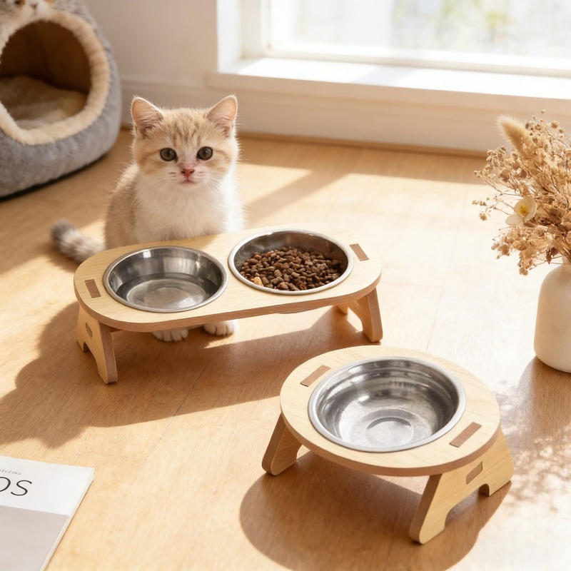 Storage Tips For Food - Wood Dog Food Bowl with Bracket