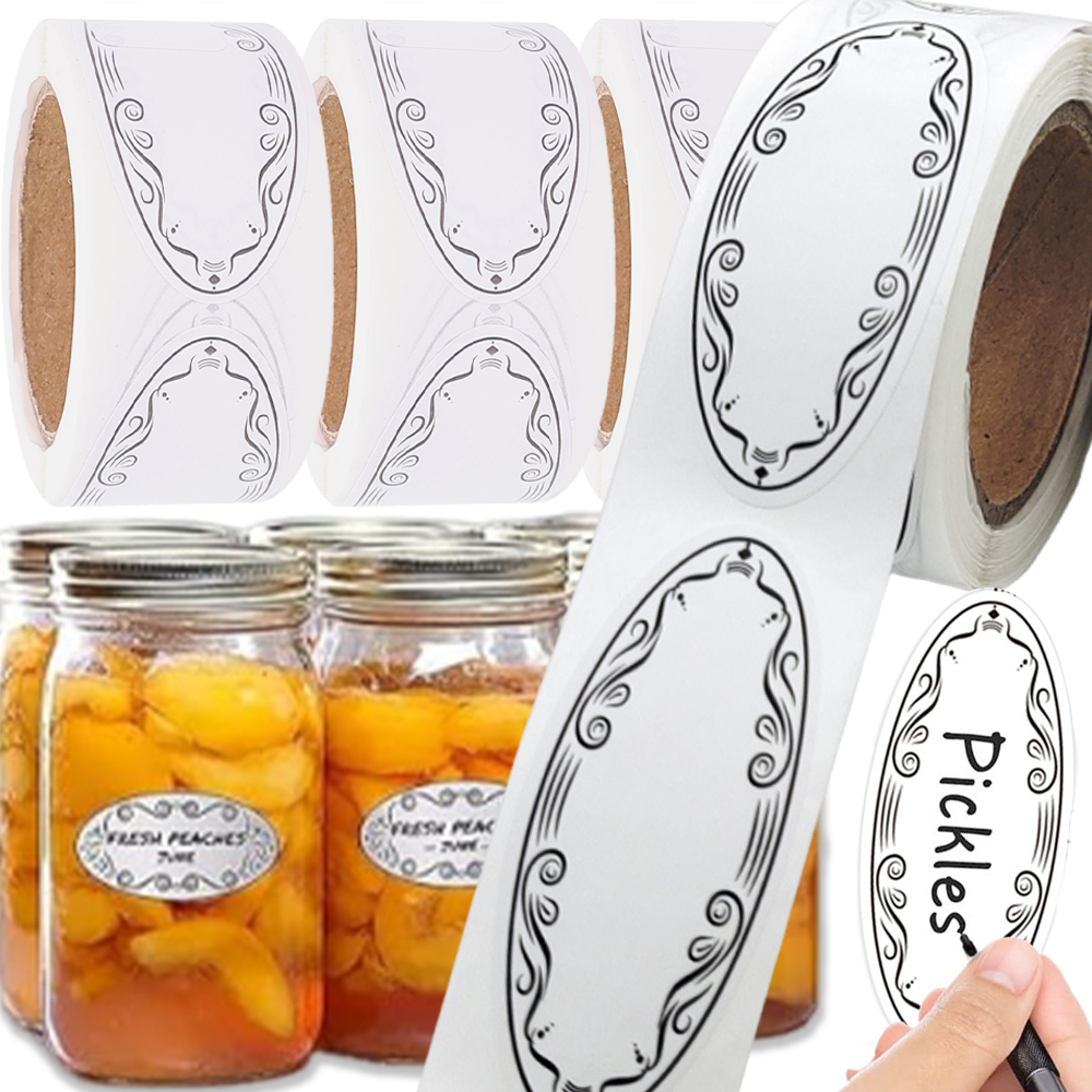 Food Storage Restaurant - Oval Labels Blank Stickers Food Containers