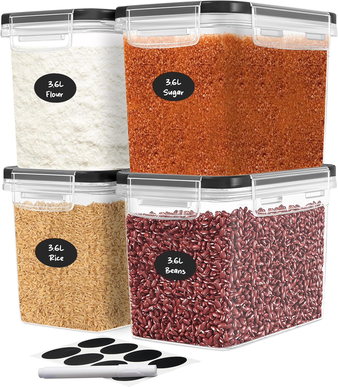Food Storage Containers - Flour Sugar Storage Containers Set of