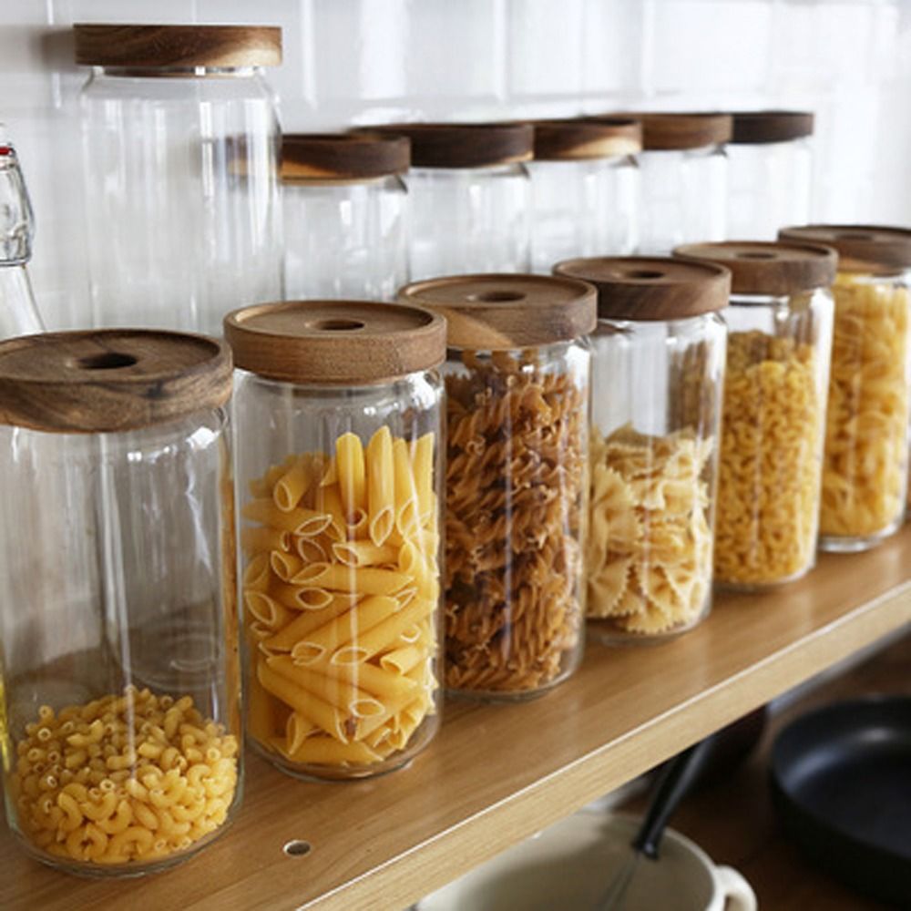 Wooden Lid Glass Food Storage  – обзор и цена Food Storage Glass Round