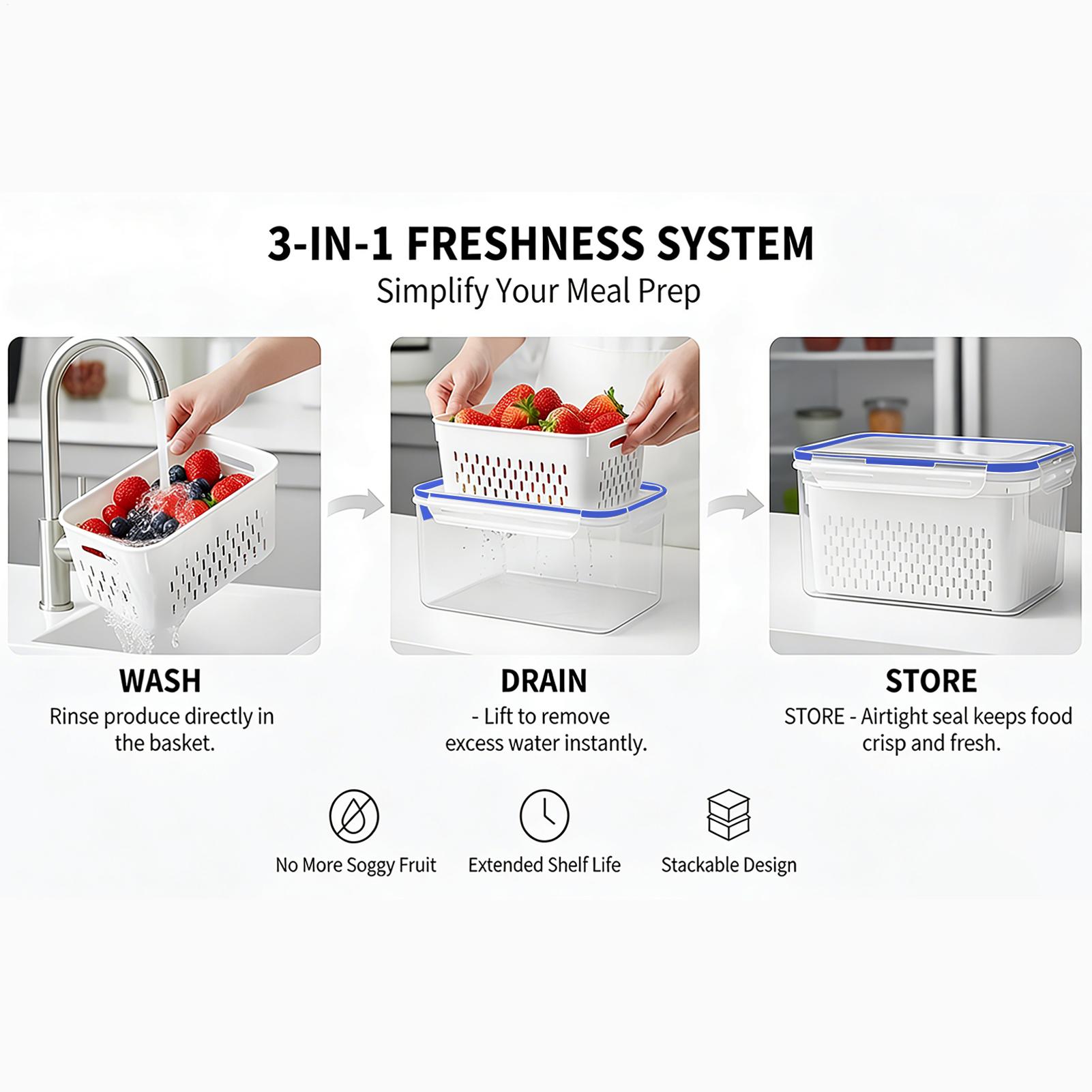 4 In 1 Food Storage Container  – обзор и цена Food Storage Plastic