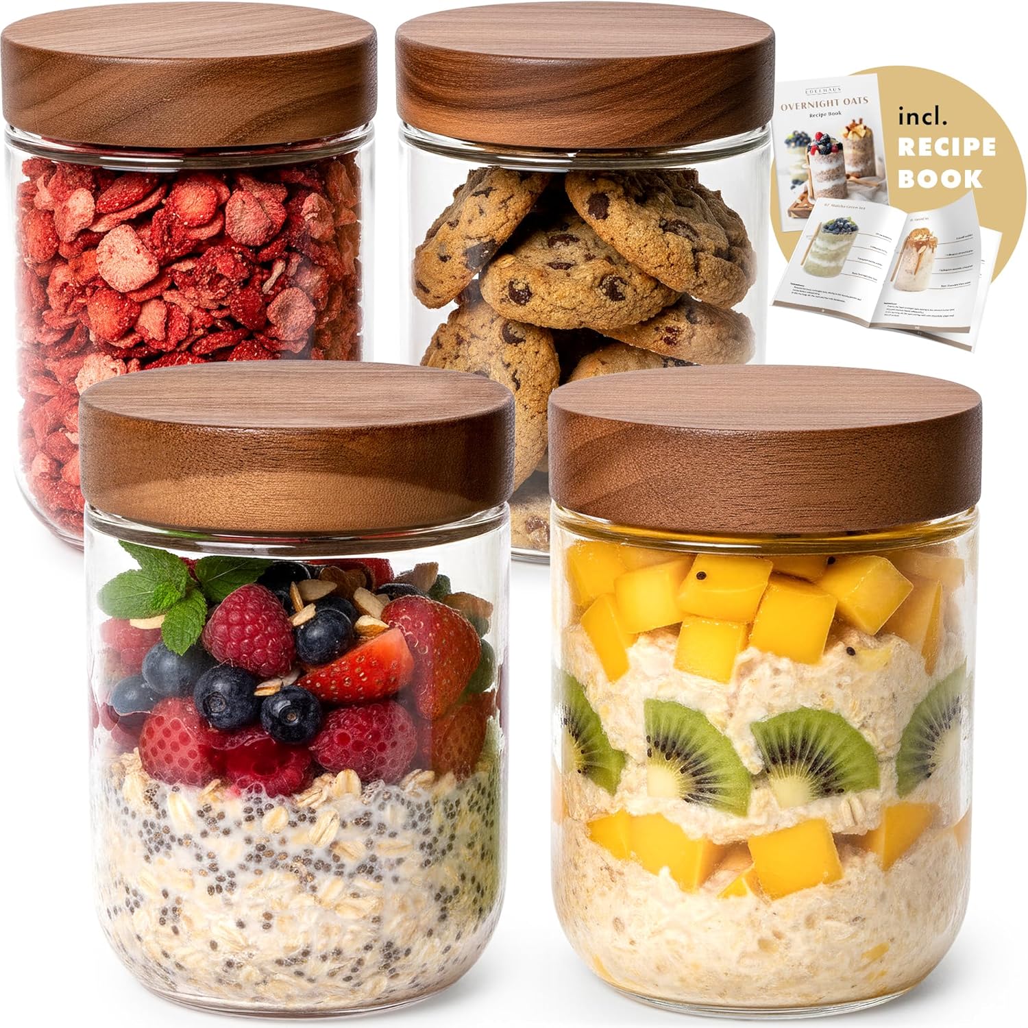 Overnight Oats Containers with – обзор и цена Food Storage Jars