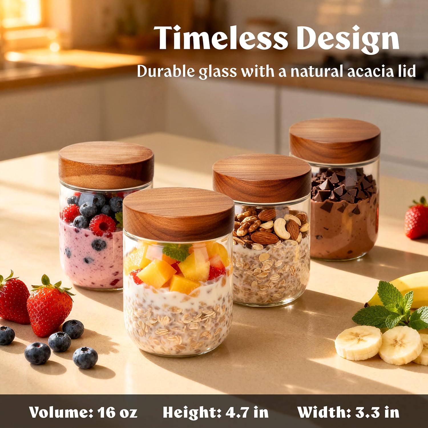 Overnight Oats Containers with – обзор и цена Food Storage Jars