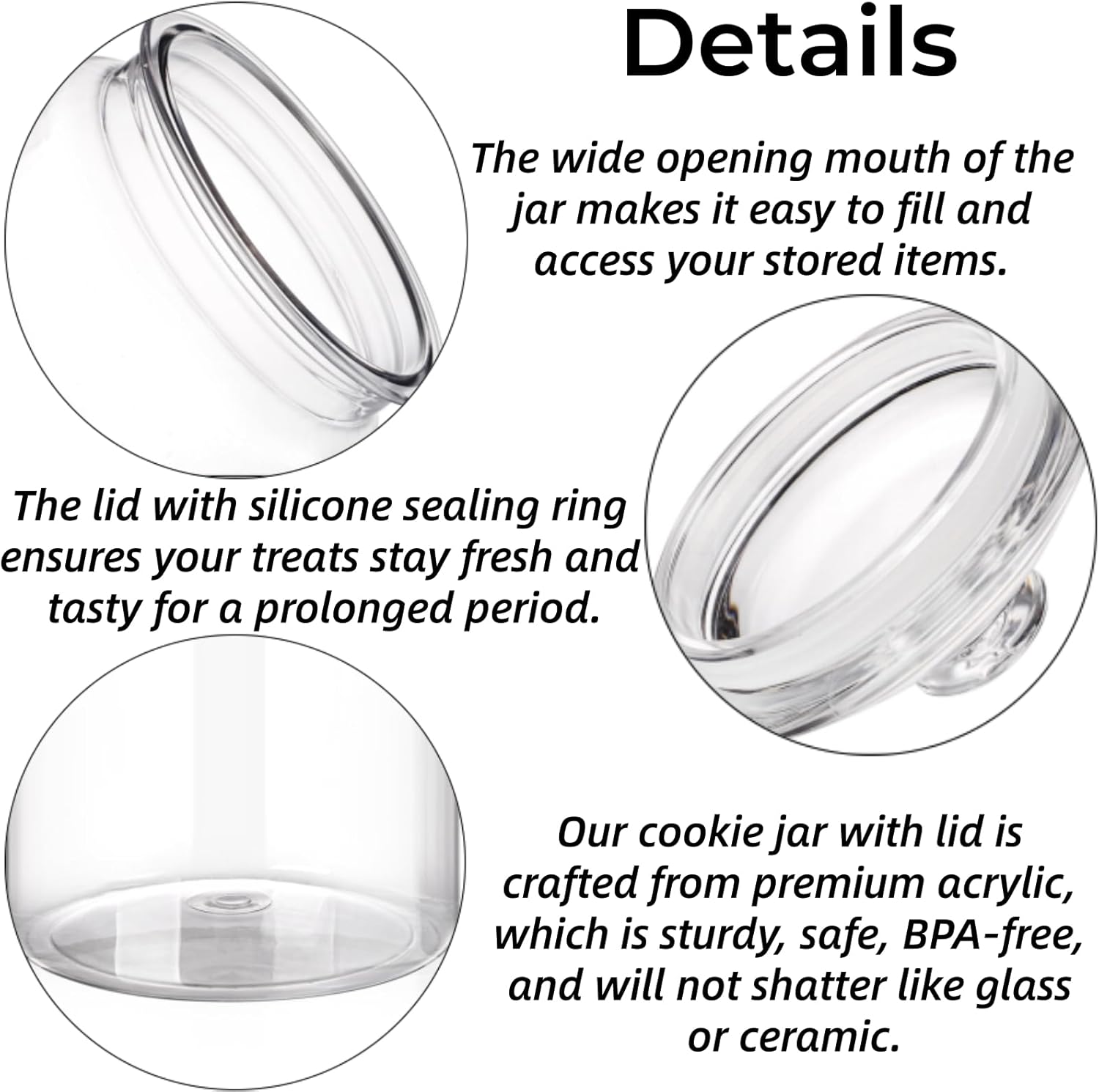 2 Pack 130 oz Large Cookie Jar – обзор и цена Food Storage Jars