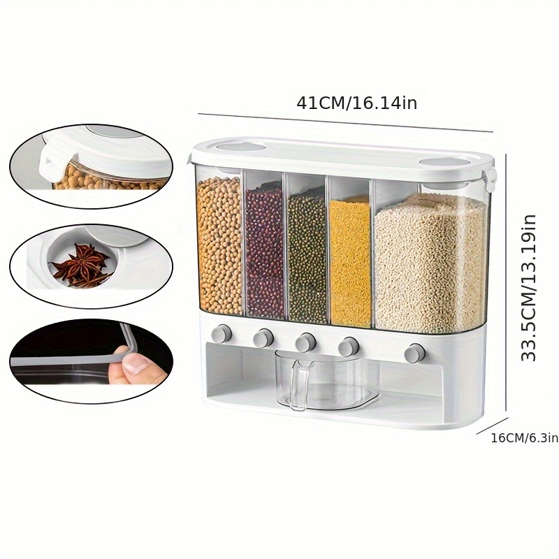 1pc Large Capacity Dry Food Di – обзор и цена Food Storage Glass Round