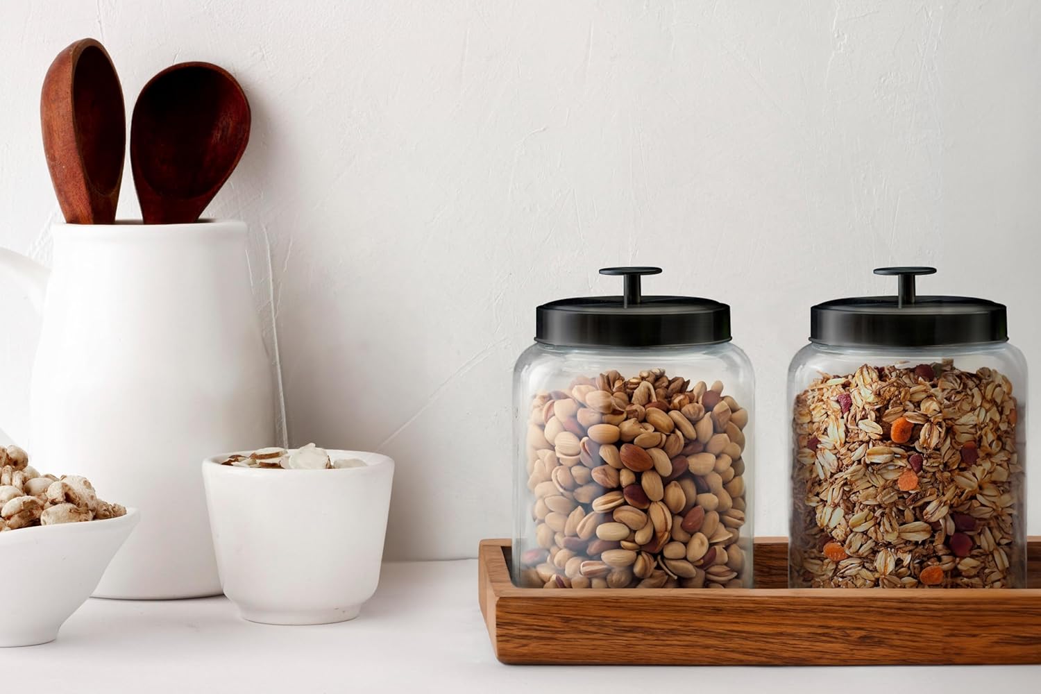 Glass Kitchen Canister Set, Fo – обзор и цена Food Storage Jars