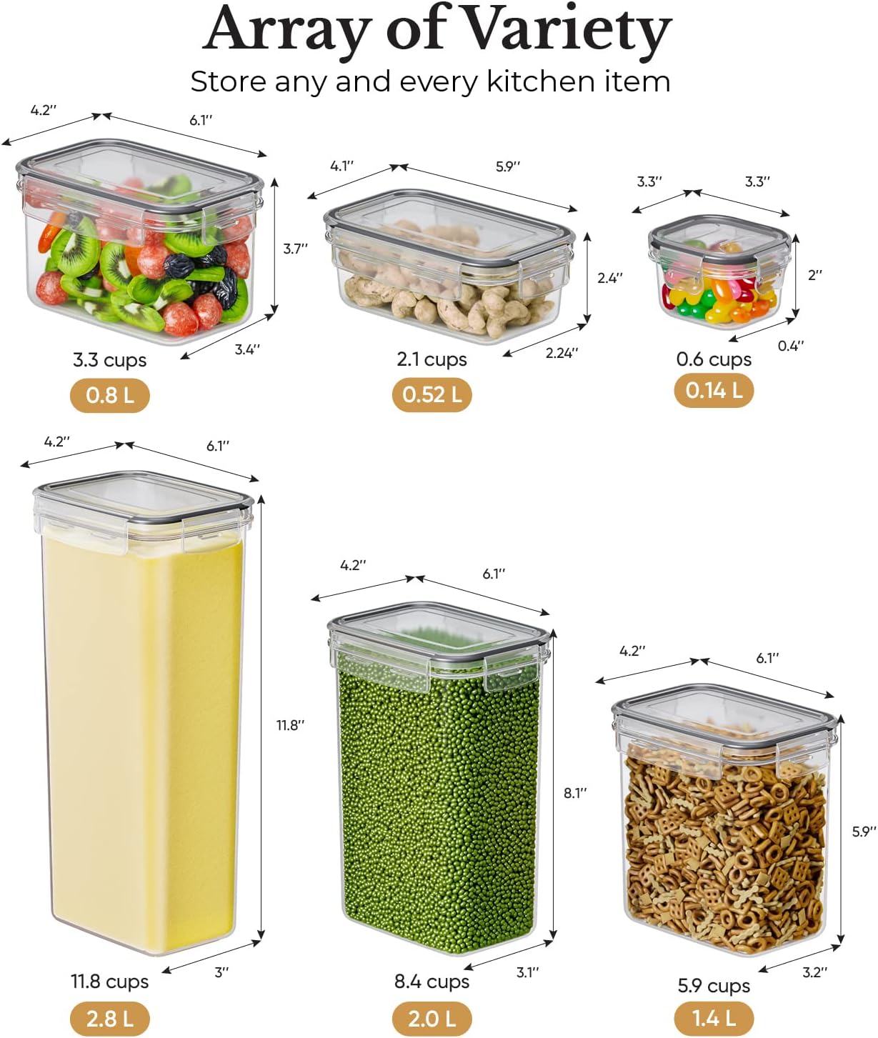 Airtight Food Storage Containe – обзор и цена Food Storage Variety Pack