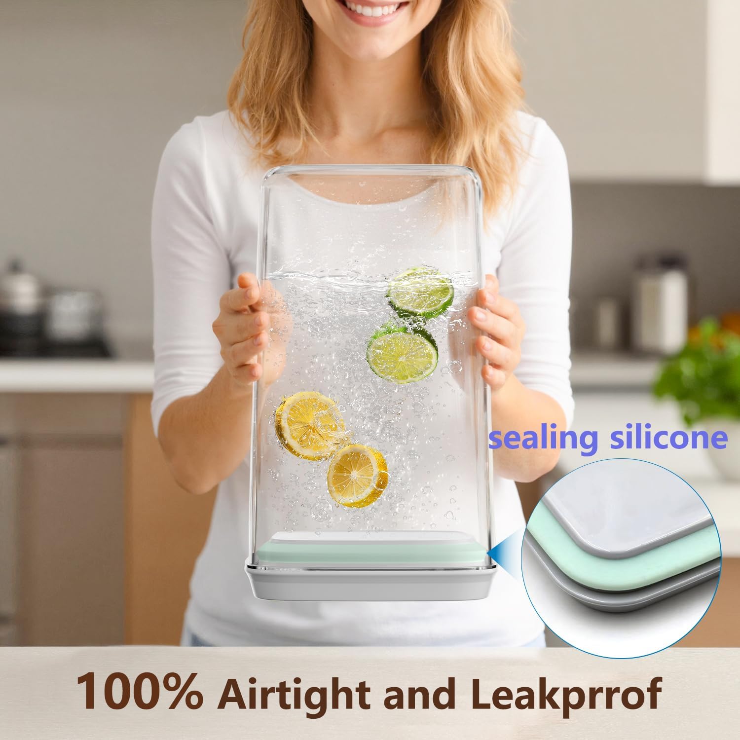 4 Pcs Large Pop Airtight Food  – обзор и цена Food Storage Kitchen Container Set