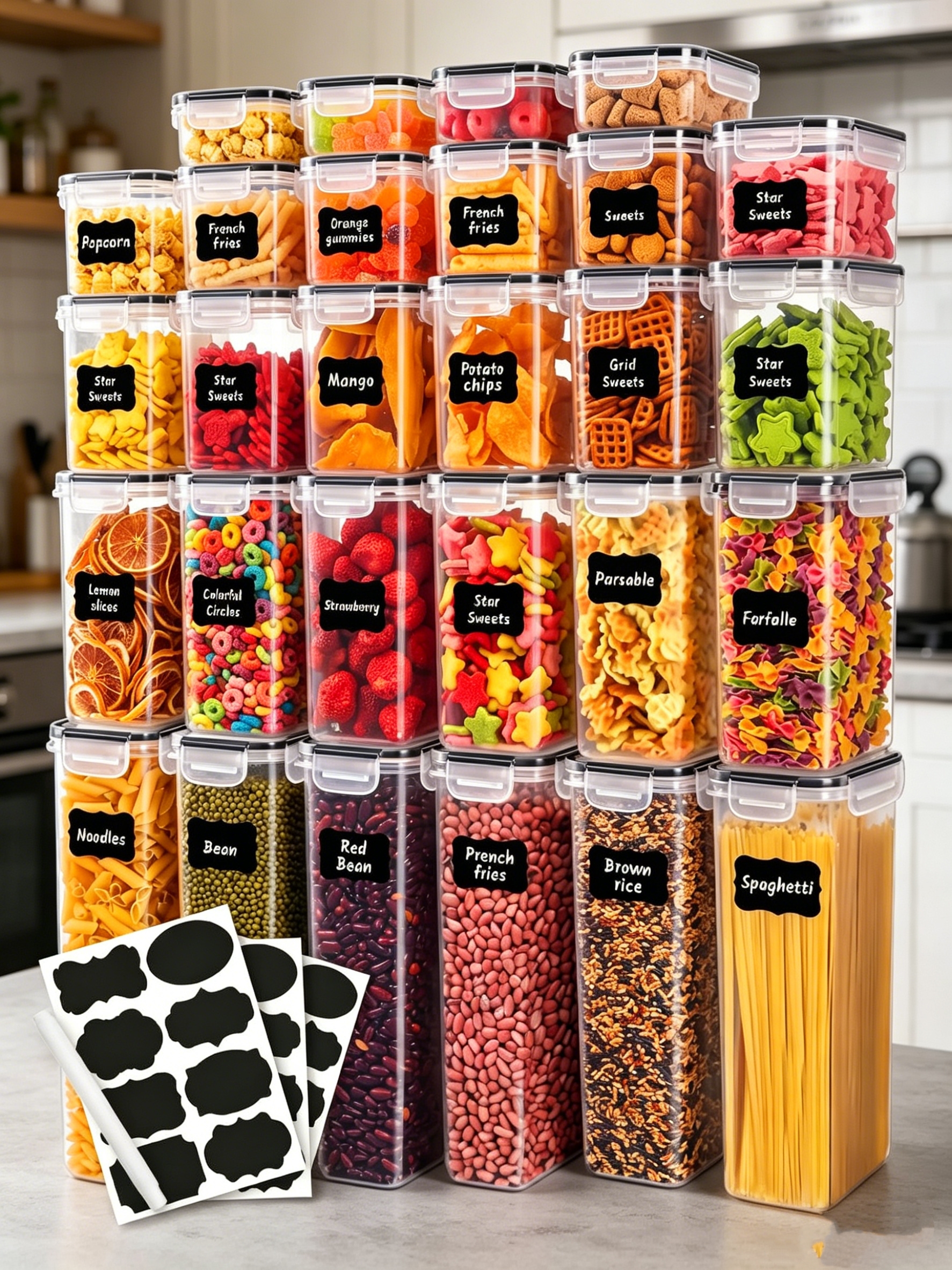 36PCS-Closed food storage cont – обзор и цена Food Storage Plastic