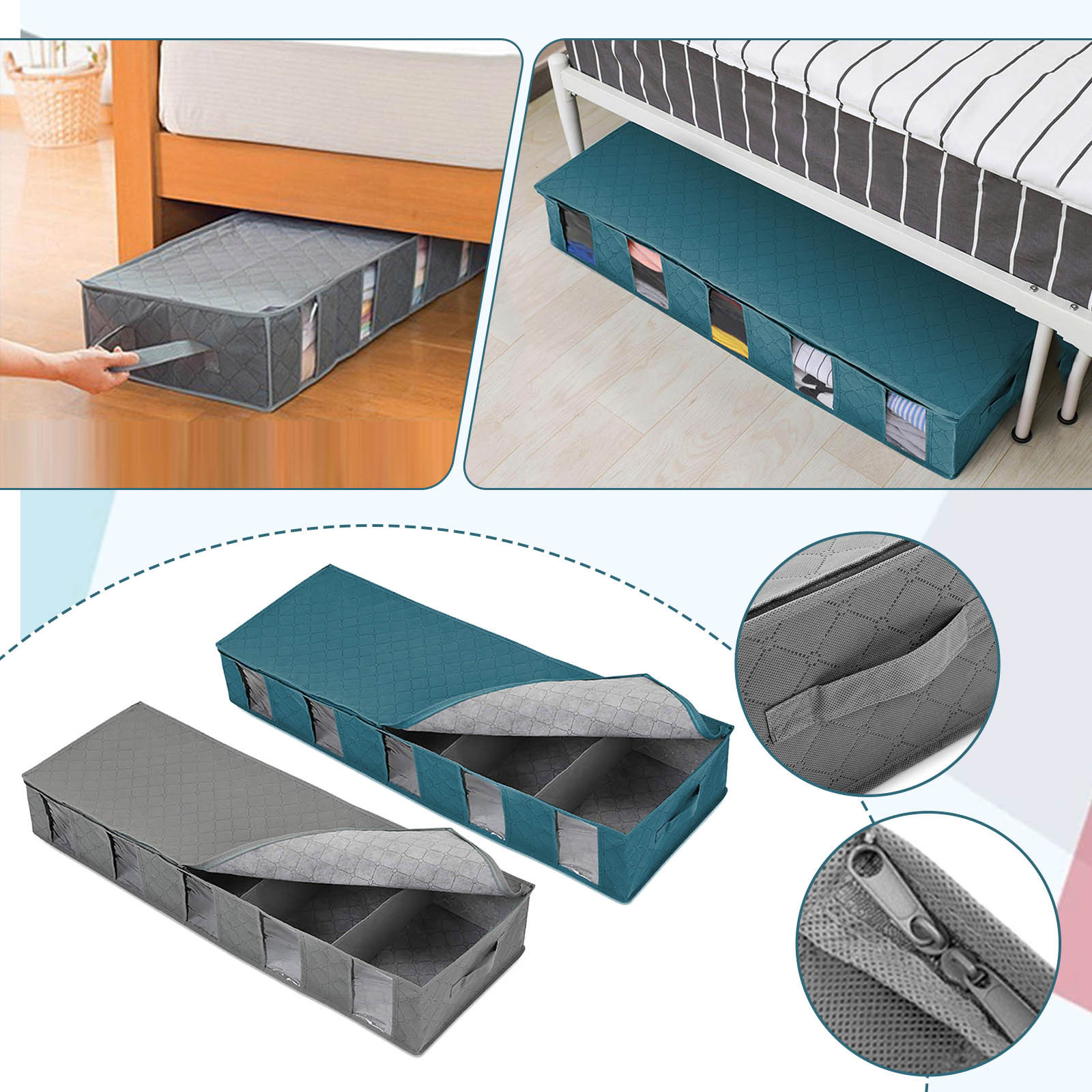 Under Bed Dust-Proof Storage O – обзор и цена Food Storage Under Bed