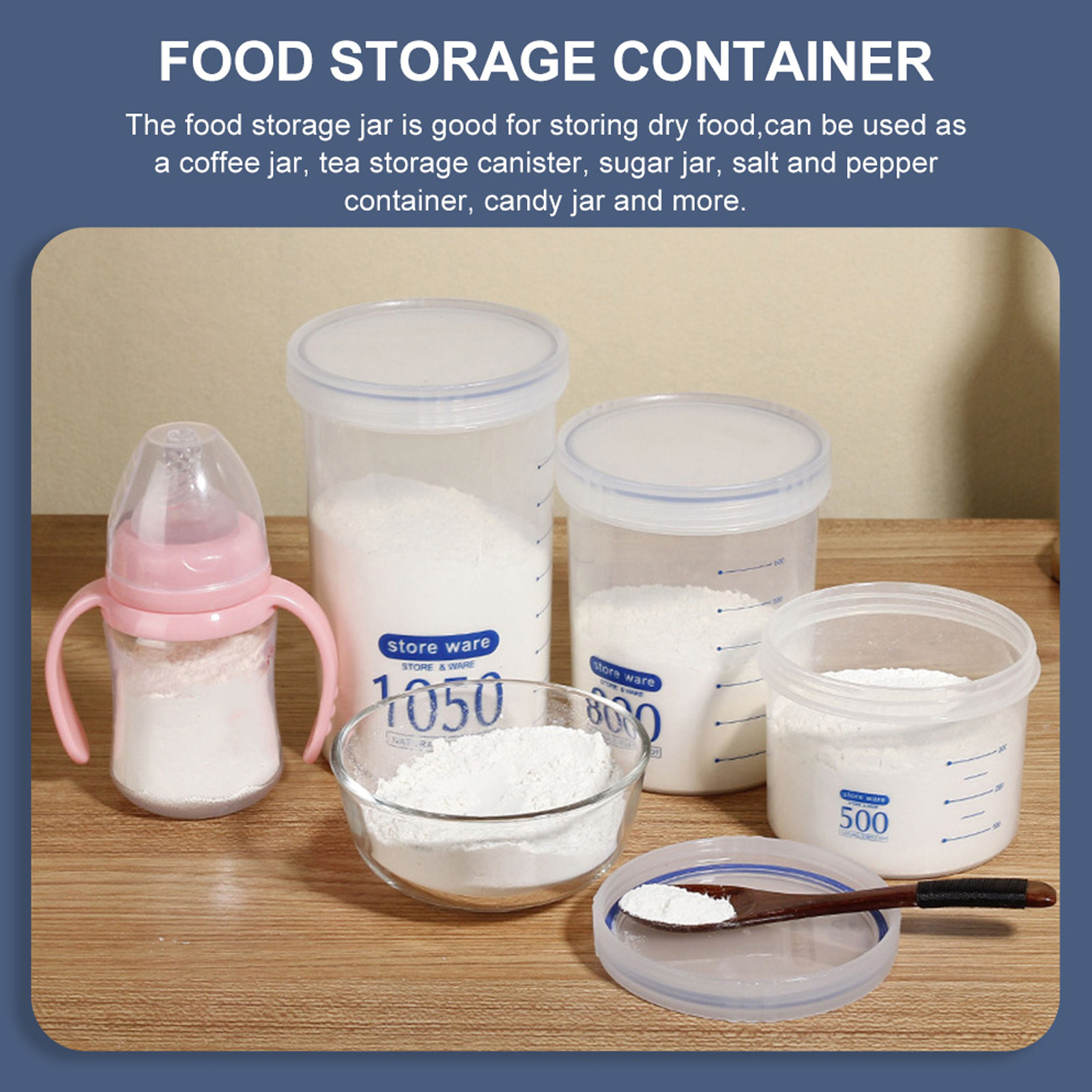 2Pcs Premium Airtight Food Sto – обзор и цена Food Storage Jars