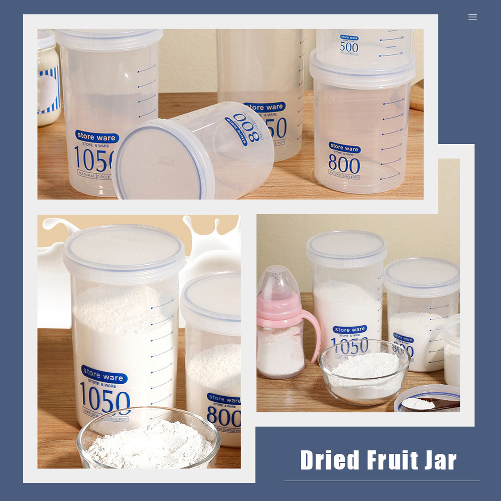 2Pcs Premium Airtight Food Sto – обзор и цена Food Storage Jars