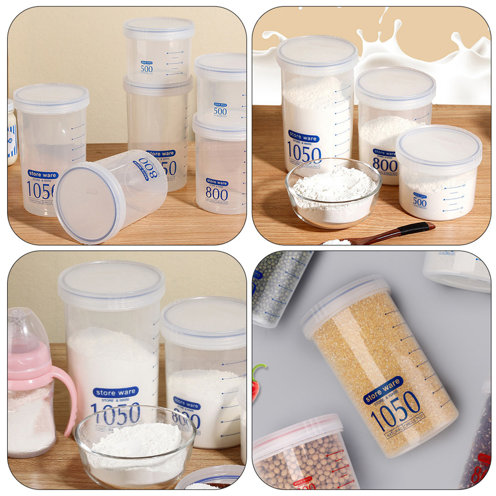2Pcs Premium Airtight Food Sto – обзор и цена Food Storage Jars