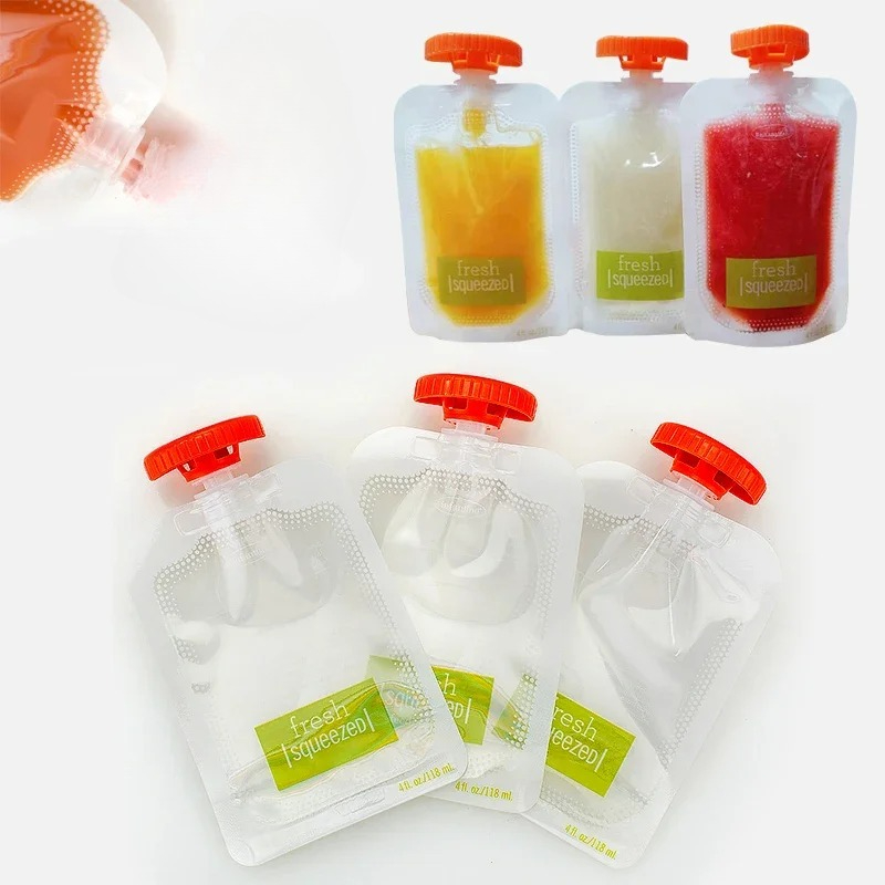 10Pcs Baby Food and Juice Box  – обзор и цена Food Storage Silicone Bags