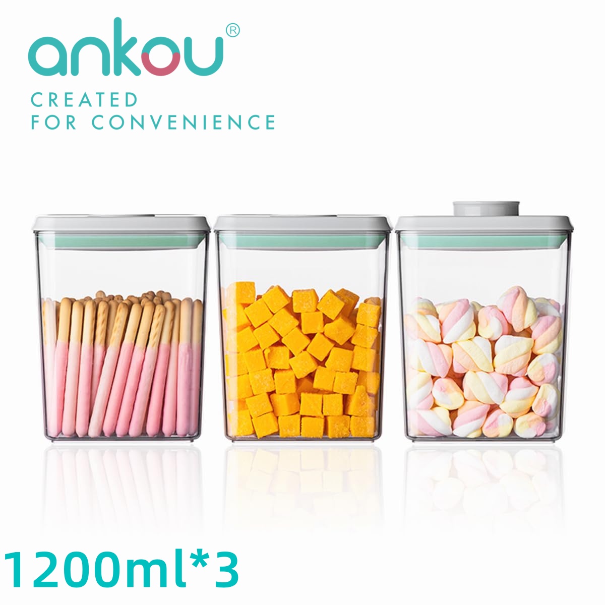 Ankou 3Pcs 1.2L Pop Airtight F – обзор и цена Food Storage Containers