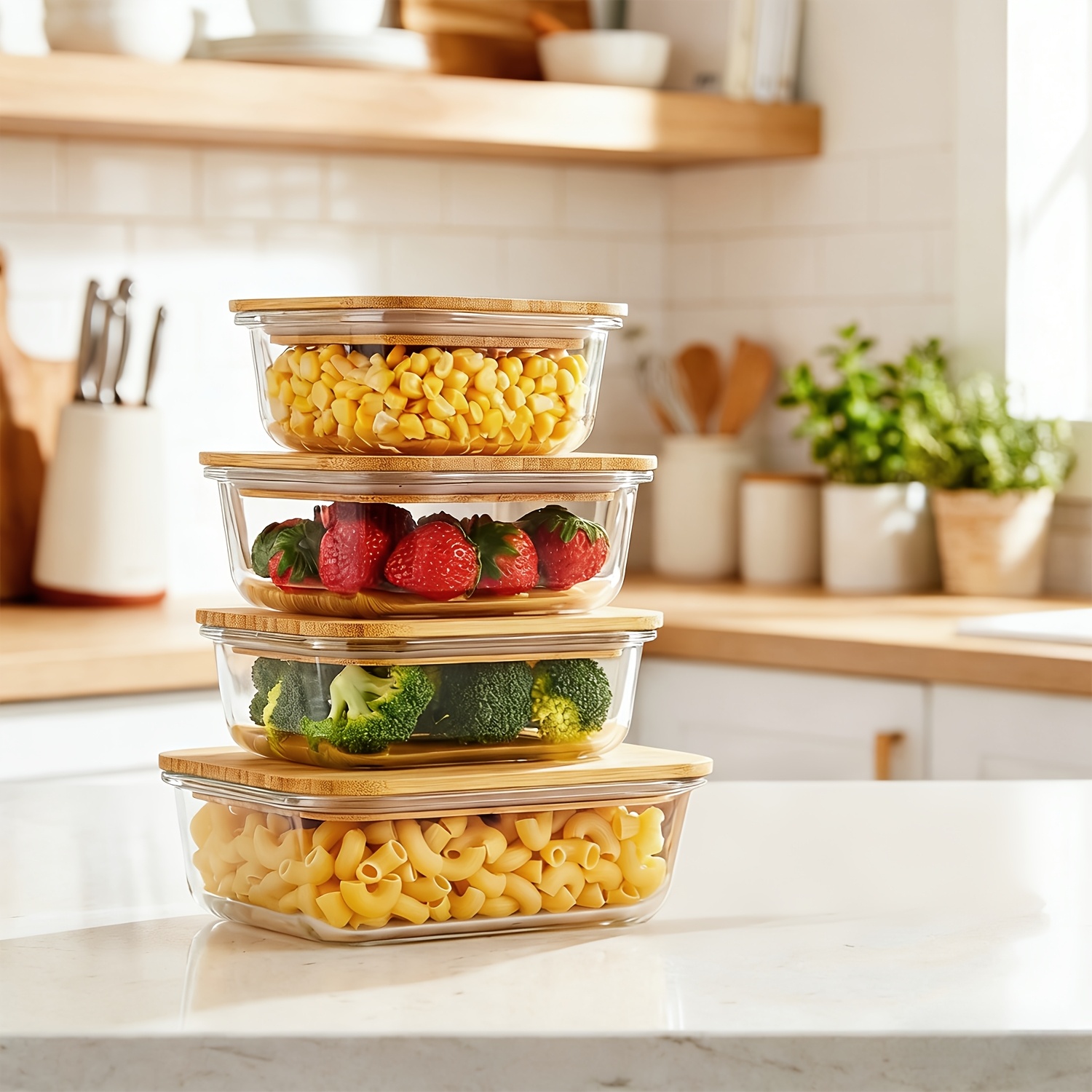8pcs(4pcs Containers And 4pcs  – обзор и цена Food Storage Oven Safe