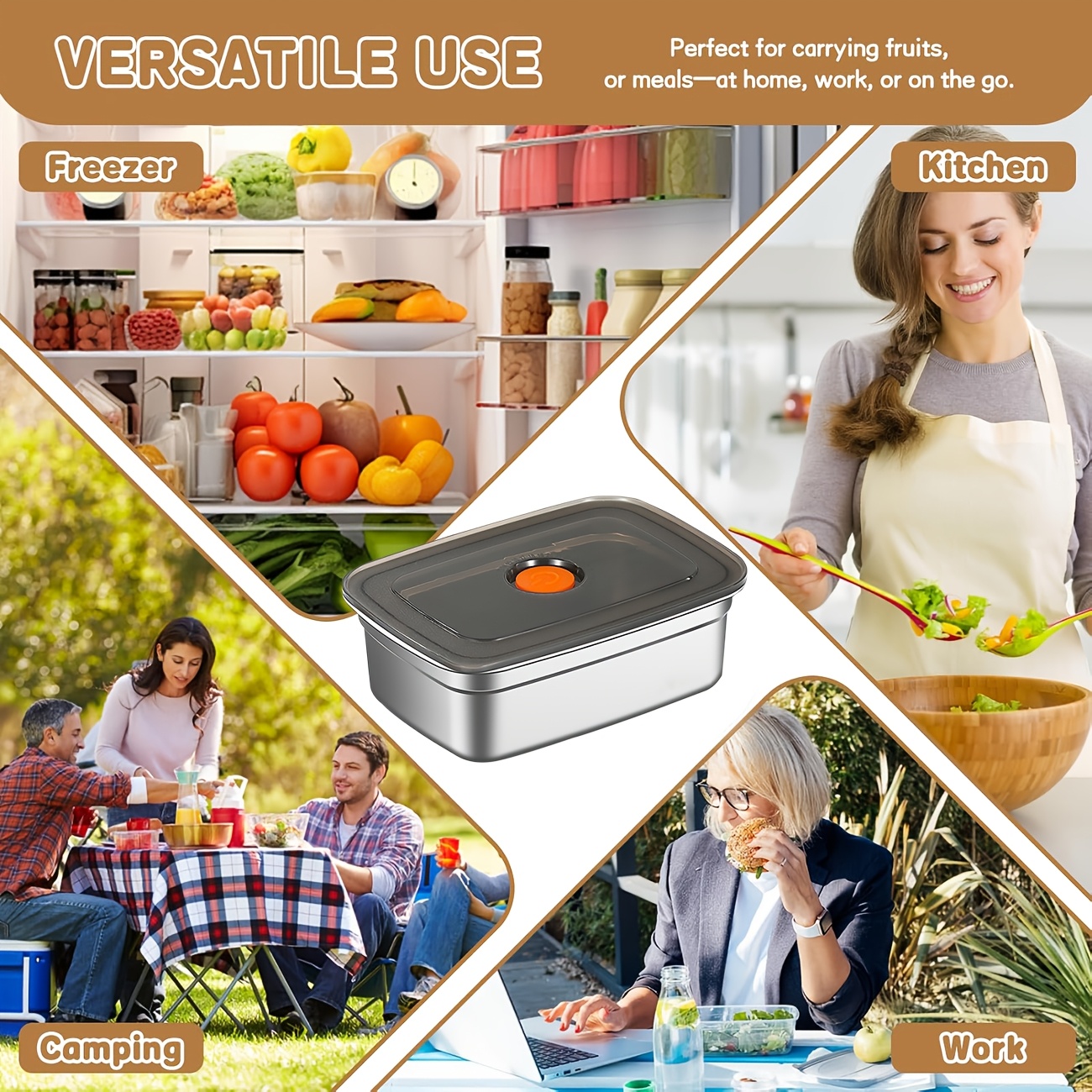 10-Piece Stainless Steel Food  – обзор и цена Food Storage Stainless Steel Containers
