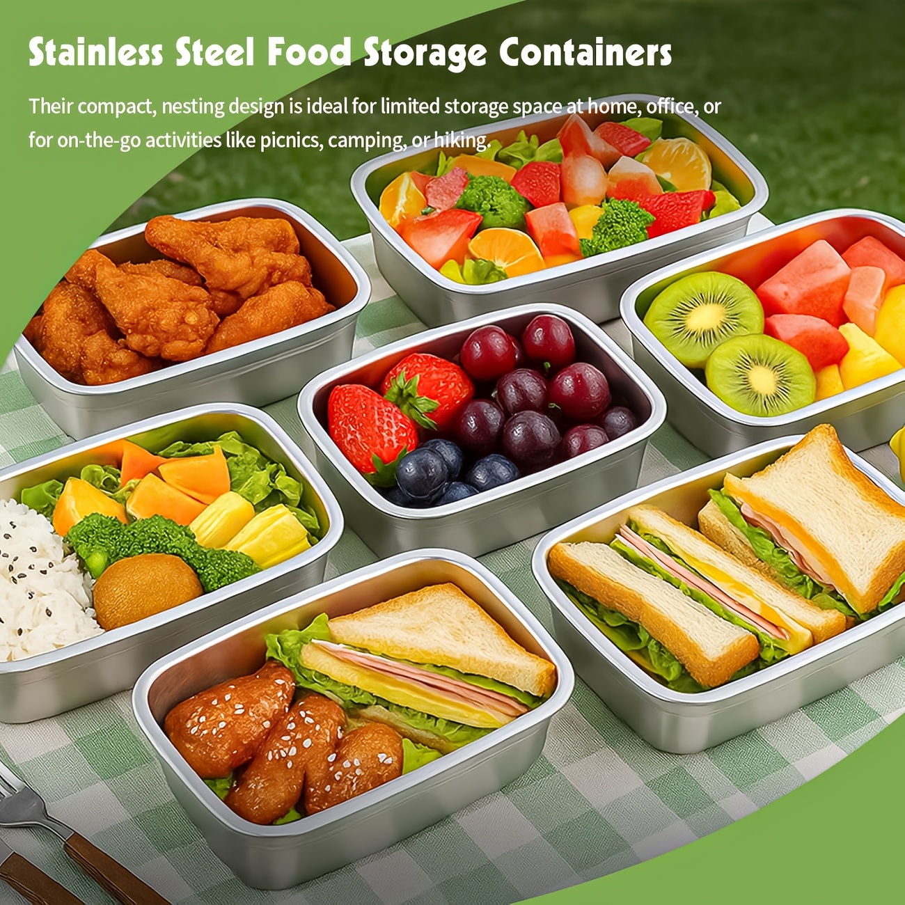 10-Piece Stainless Steel Food  – обзор и цена Food Storage Stainless Steel Containers