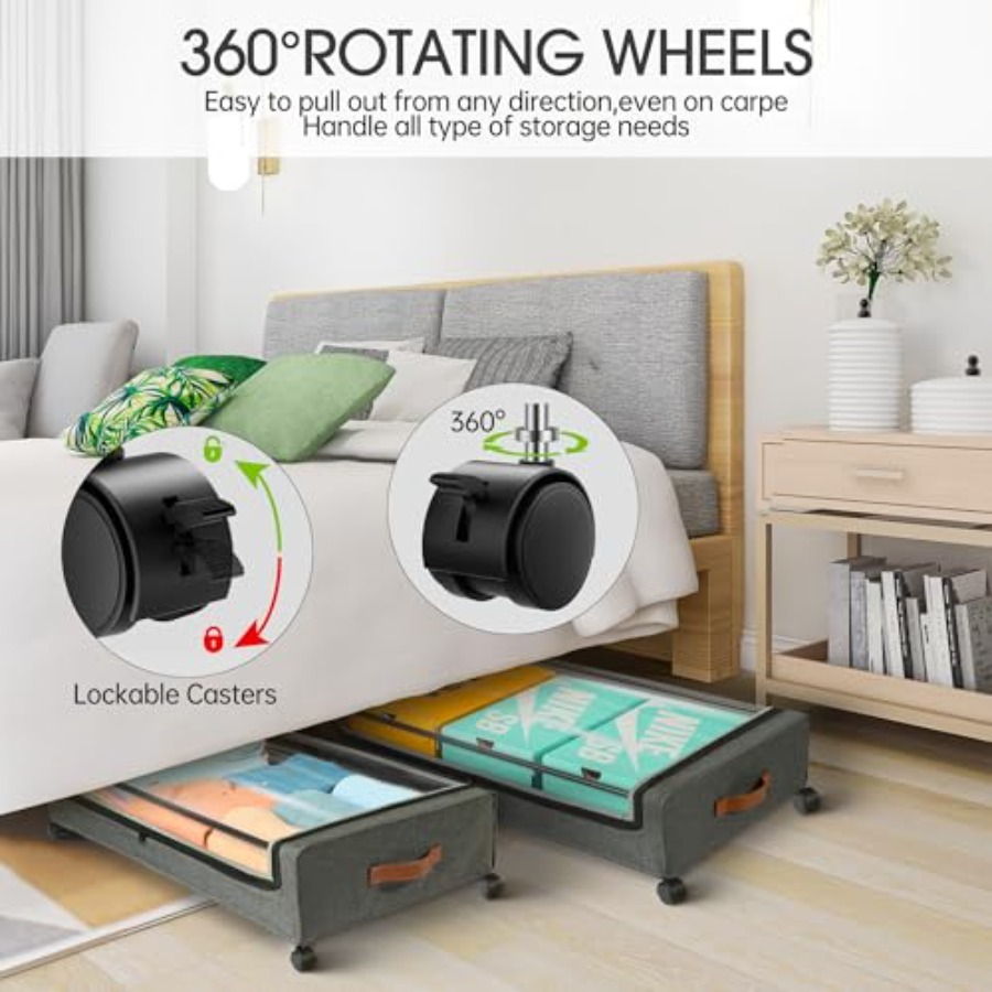2026Under Bed Storage with Whe – обзор и цена Food Storage Under Bed
