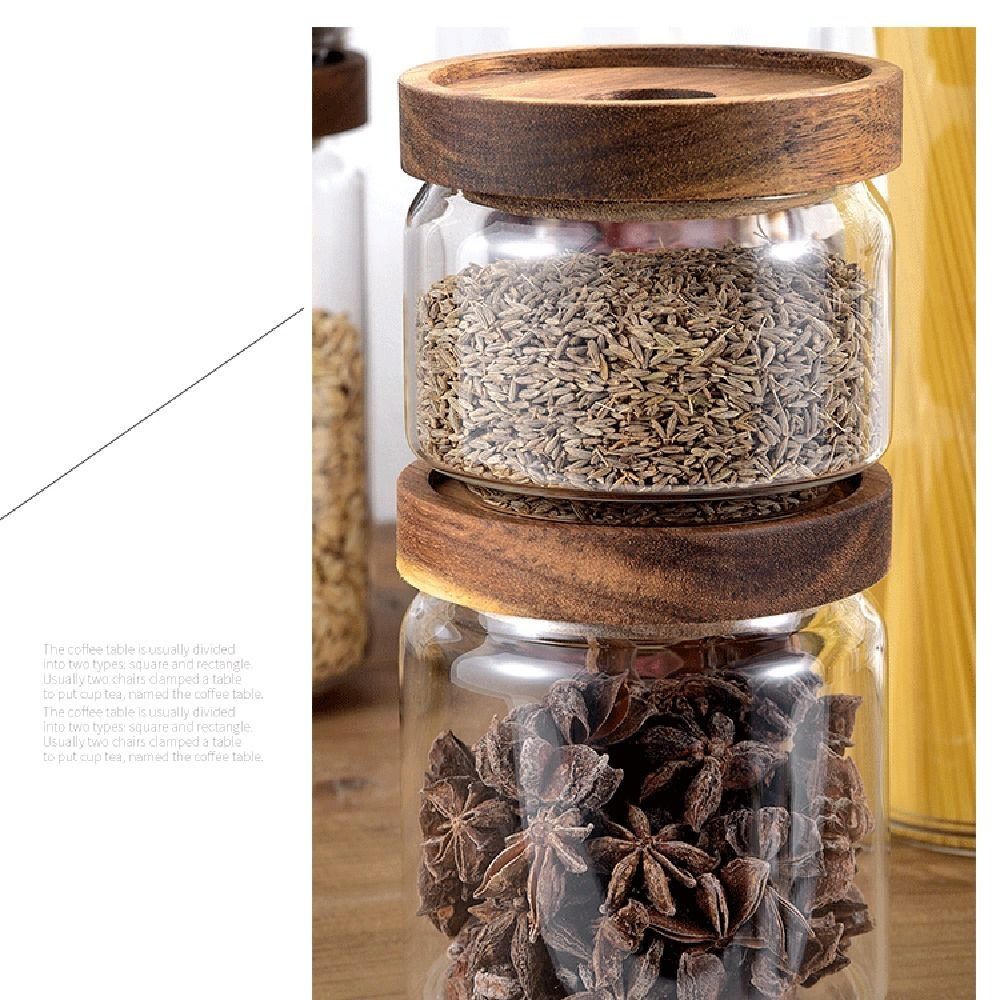Multi-Use Wooden Lid Glass Foo – обзор и цена Food Storage Glass Round