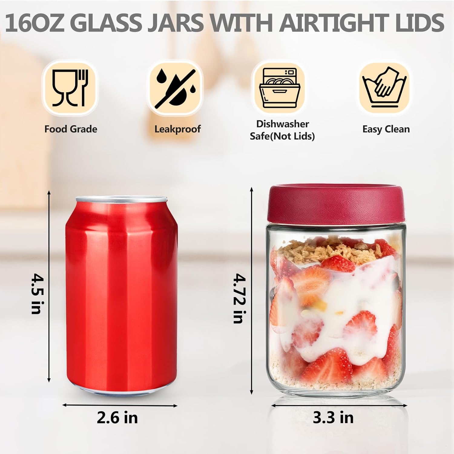 12 Pack Overnight Oats Contain – обзор и цена Food Storage Jars