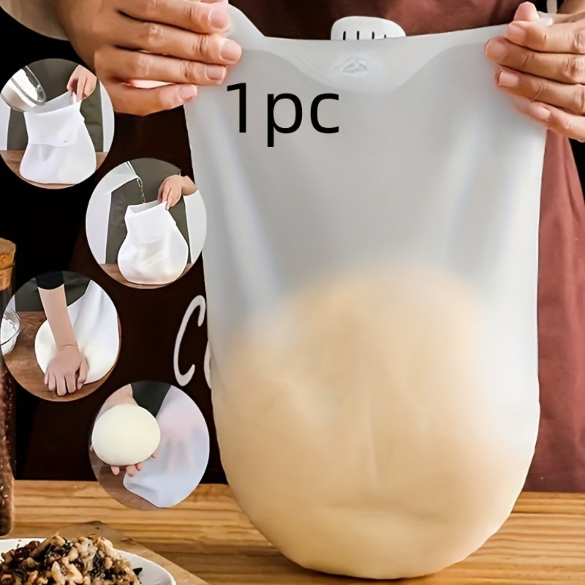1Pc Reusable Silicone Dough Mi – обзор и цена Food Storage Silicone Bags