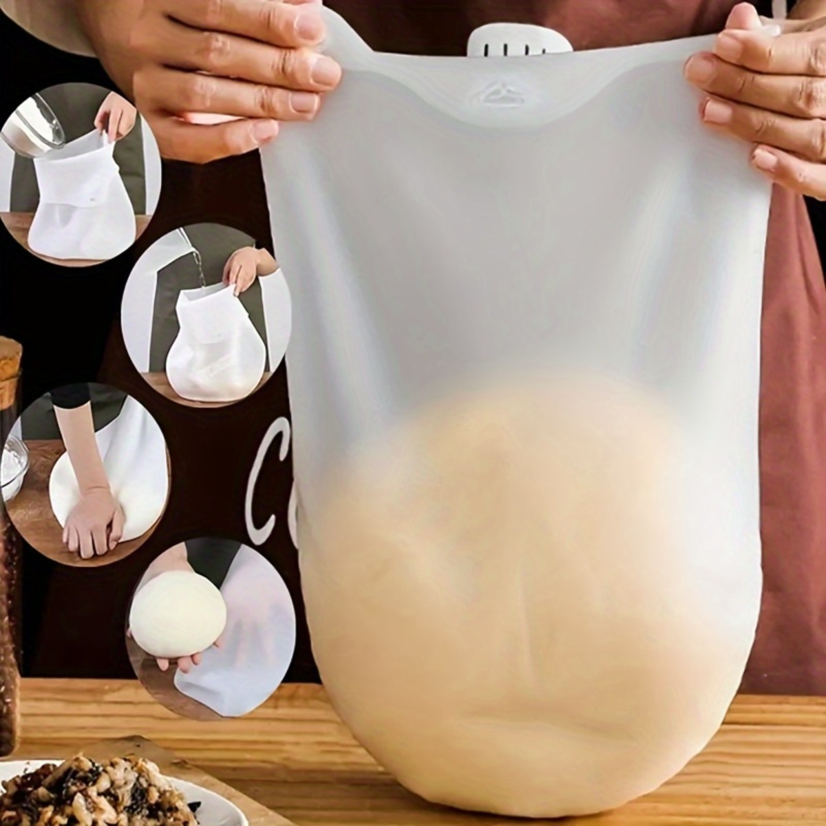 1Pc Reusable Silicone Dough Mi – обзор и цена Food Storage Silicone Bags