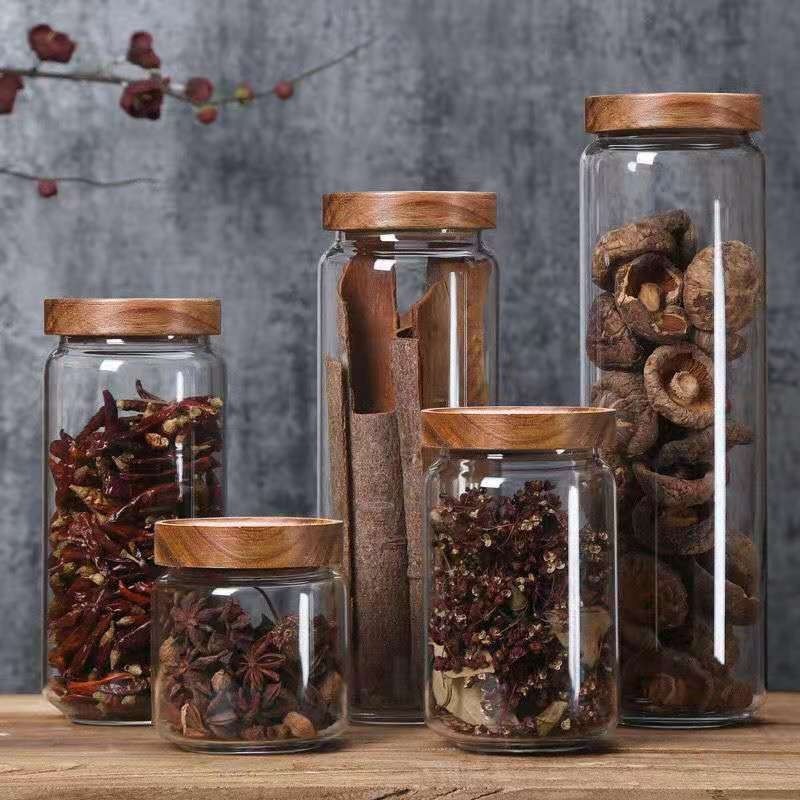 Round Glass Tube Jar Acacia Wo – обзор и цена Food Storage Youtube