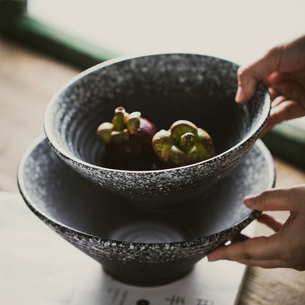 1Pcs Ceramic Ramen Bowl Black  – обзор и цена Food Storage Restaurant