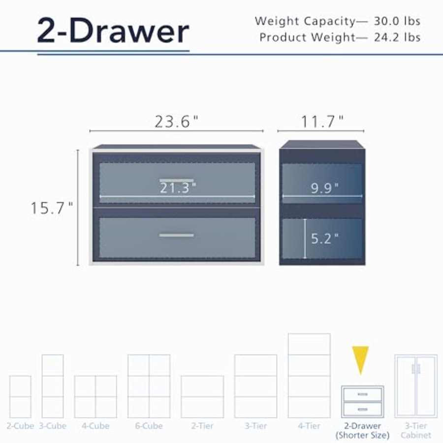 Apexa 2-Drawer Wooden Stackabl – обзор и цена Food Storage Under Bed