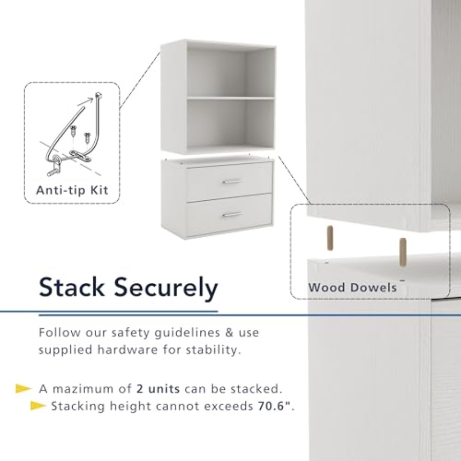 Apexa 2-Drawer Wooden Stackabl – обзор и цена Food Storage Under Bed