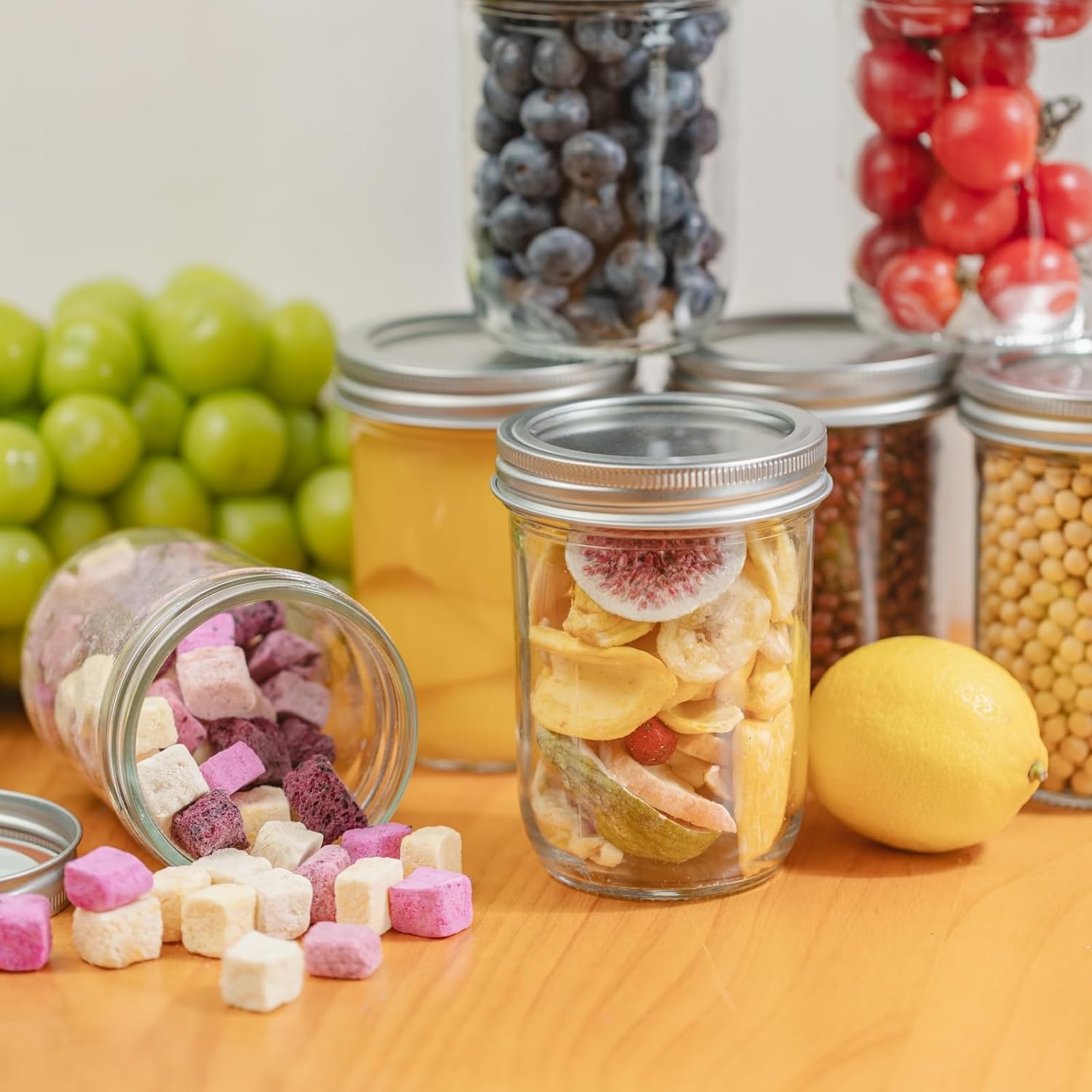 12 Pack 16 oz Wide Mouth Clear – обзор и цена Food Storage Jars