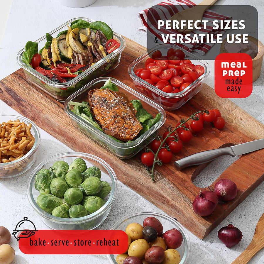 48pc Glass Storage Containers  – обзор и цена Food Storage Kitchen Container Set