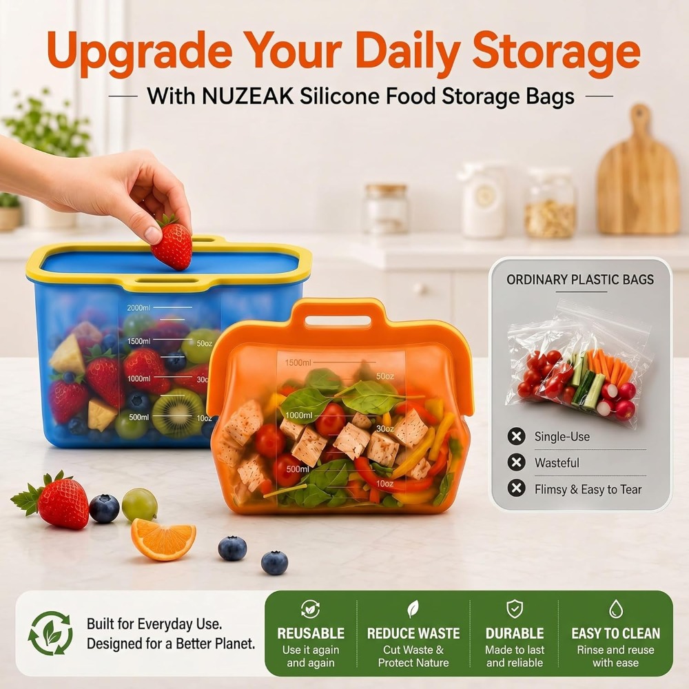 Reusable Silicone Food Storage – обзор и цена Food Storage Silicone Bags