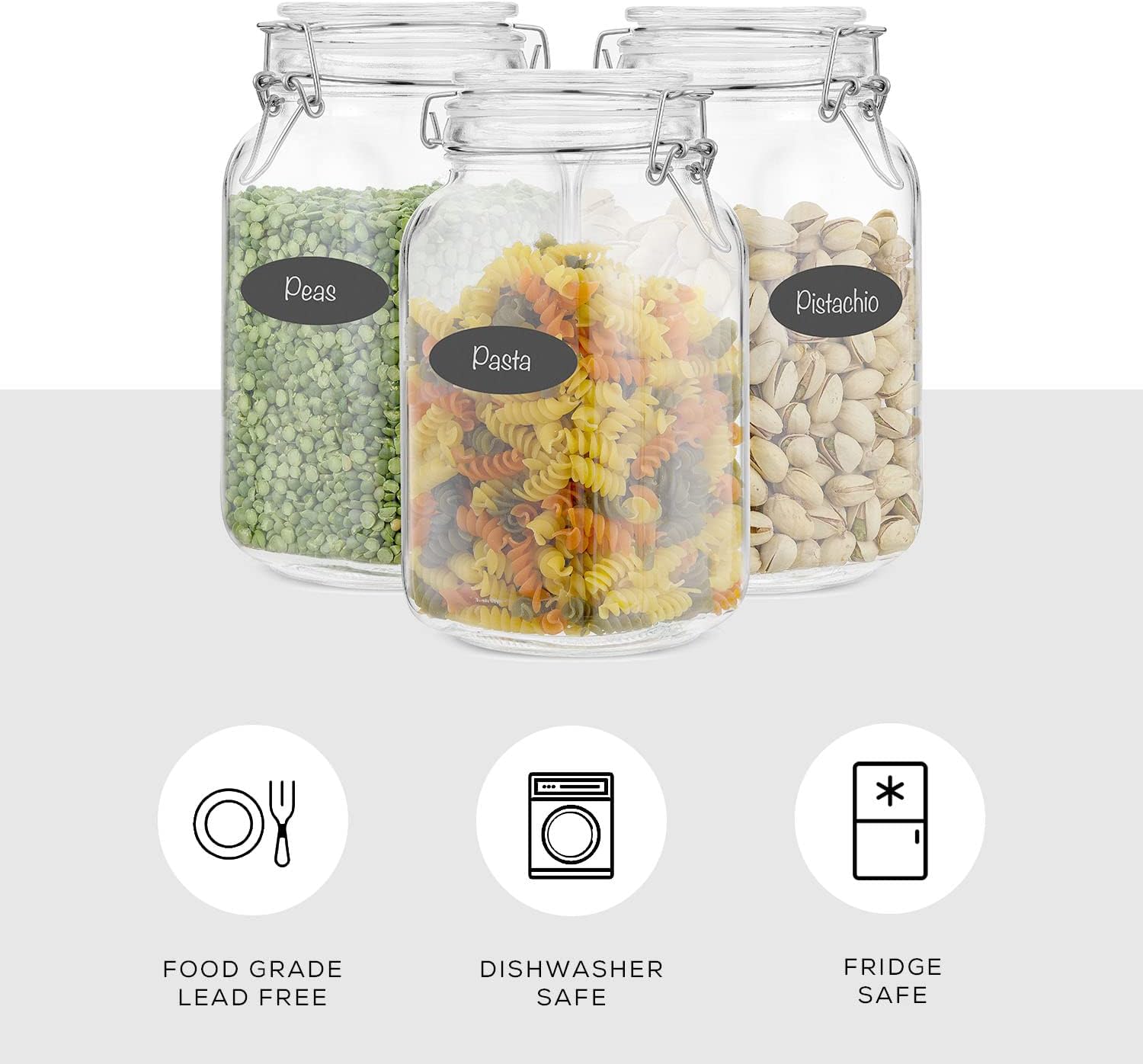 Airtight Glass Jars with Lids  – обзор и цена Food Storage Jars