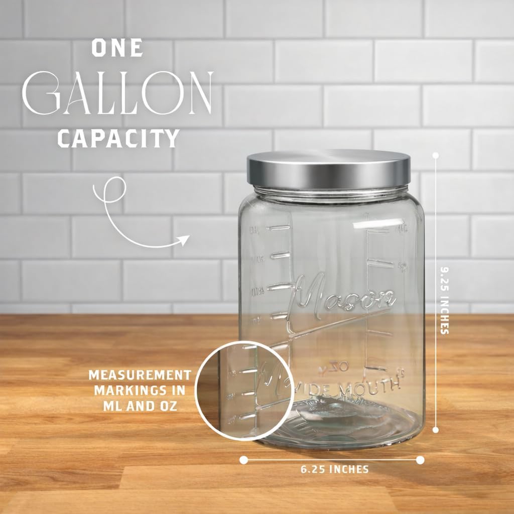 Extra Large    Jar - 1 Gallon  – обзор и цена Food Storage Jars