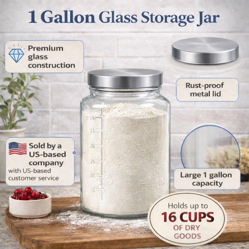 Extra Large    Jar - 1 Gallon  – обзор и цена Food Storage Jars