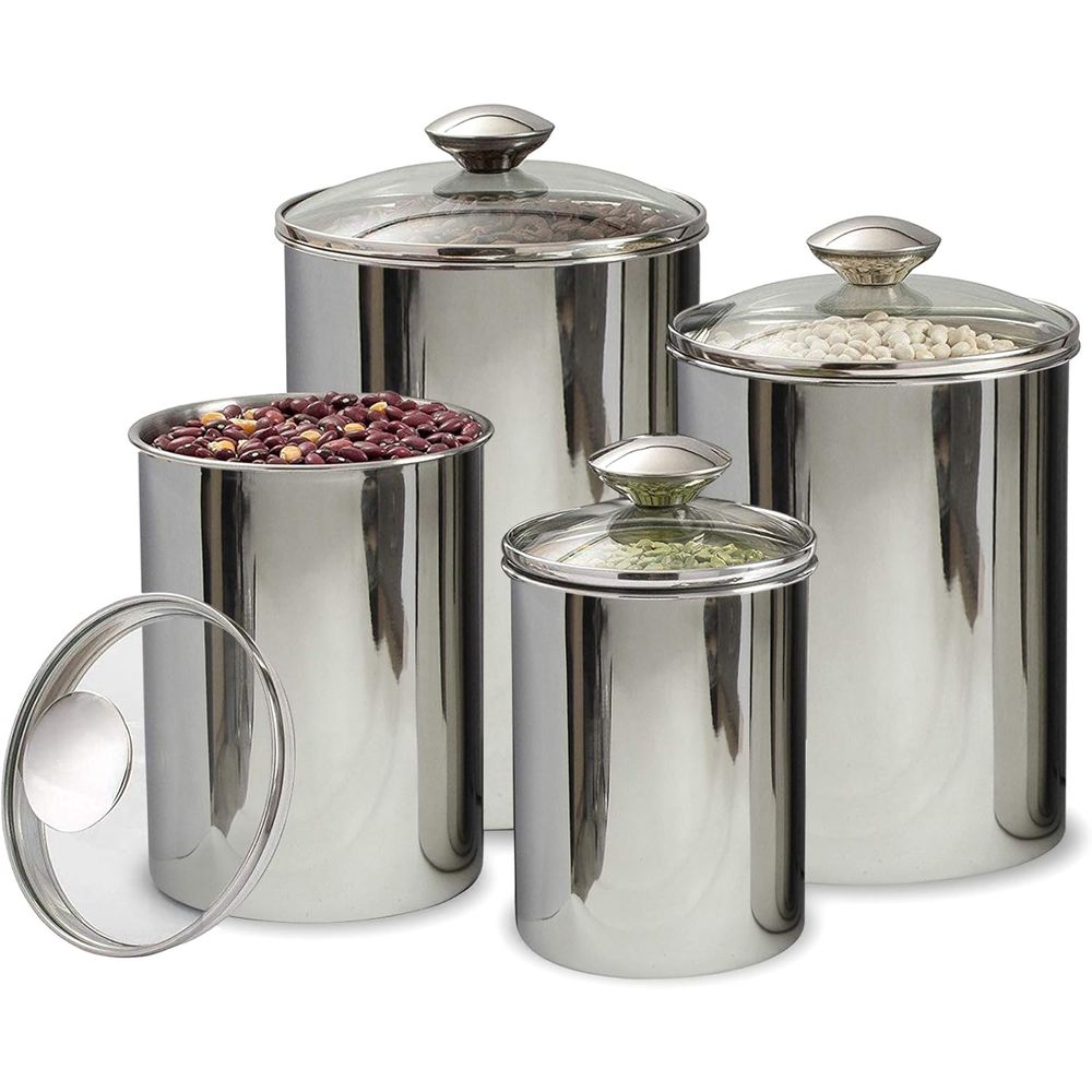 4-Piece Stainless Steel Food S – обзор и цена Food Storage Stainless Steel Containers