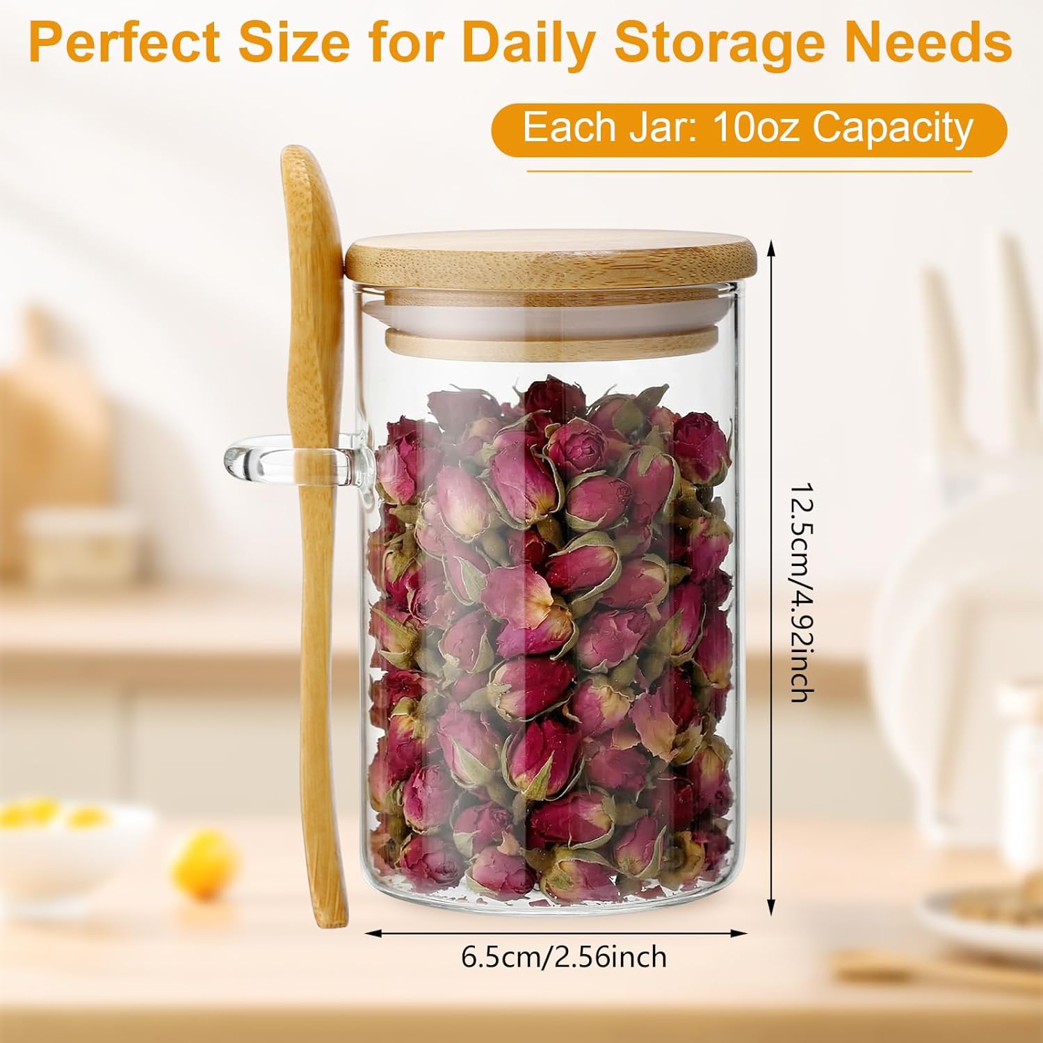 10 Pack Glass Jars with Bamboo – обзор и цена Food Storage Jars