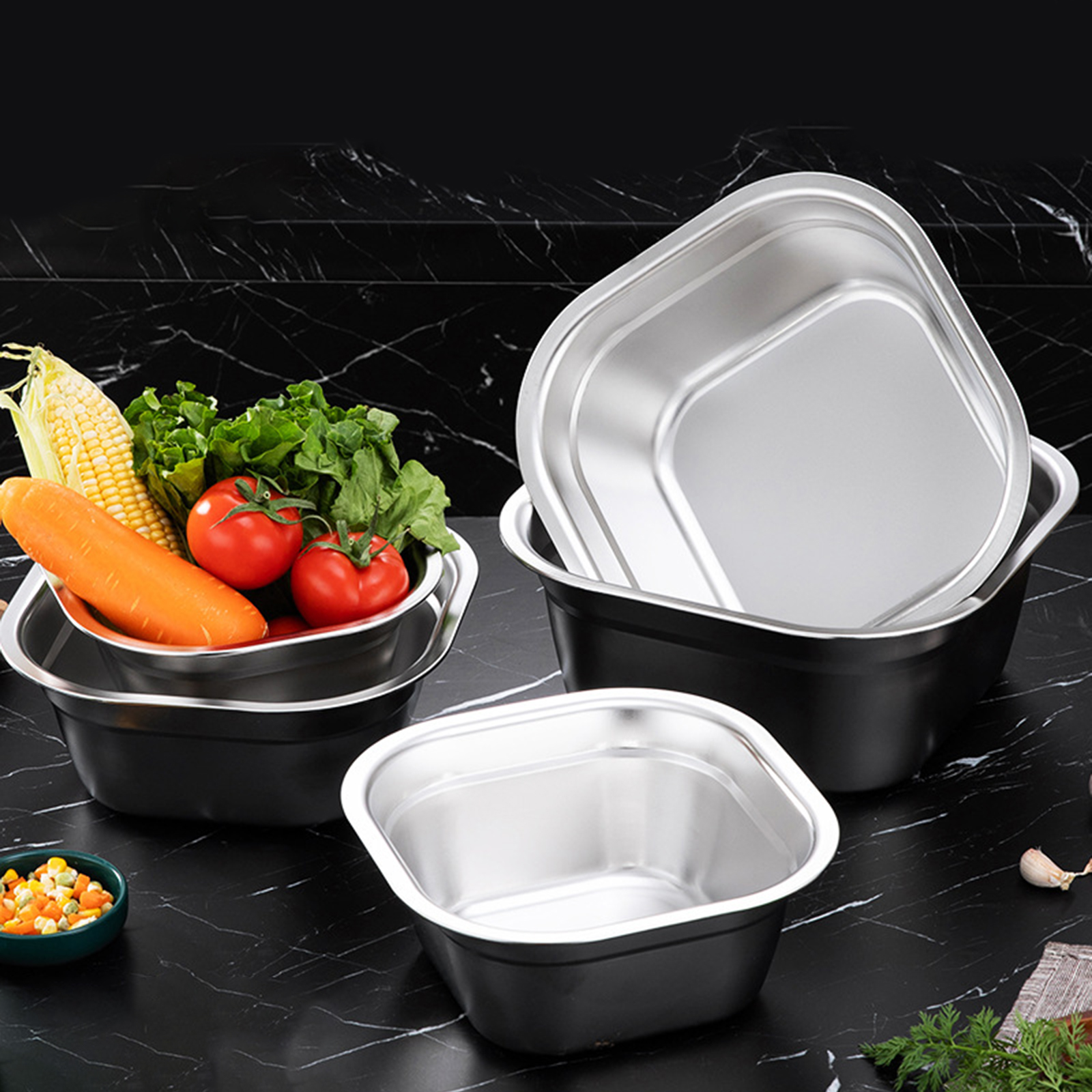 Stainless Steel Square Basin V – обзор и цена Food Storage Stainless Steel Containers