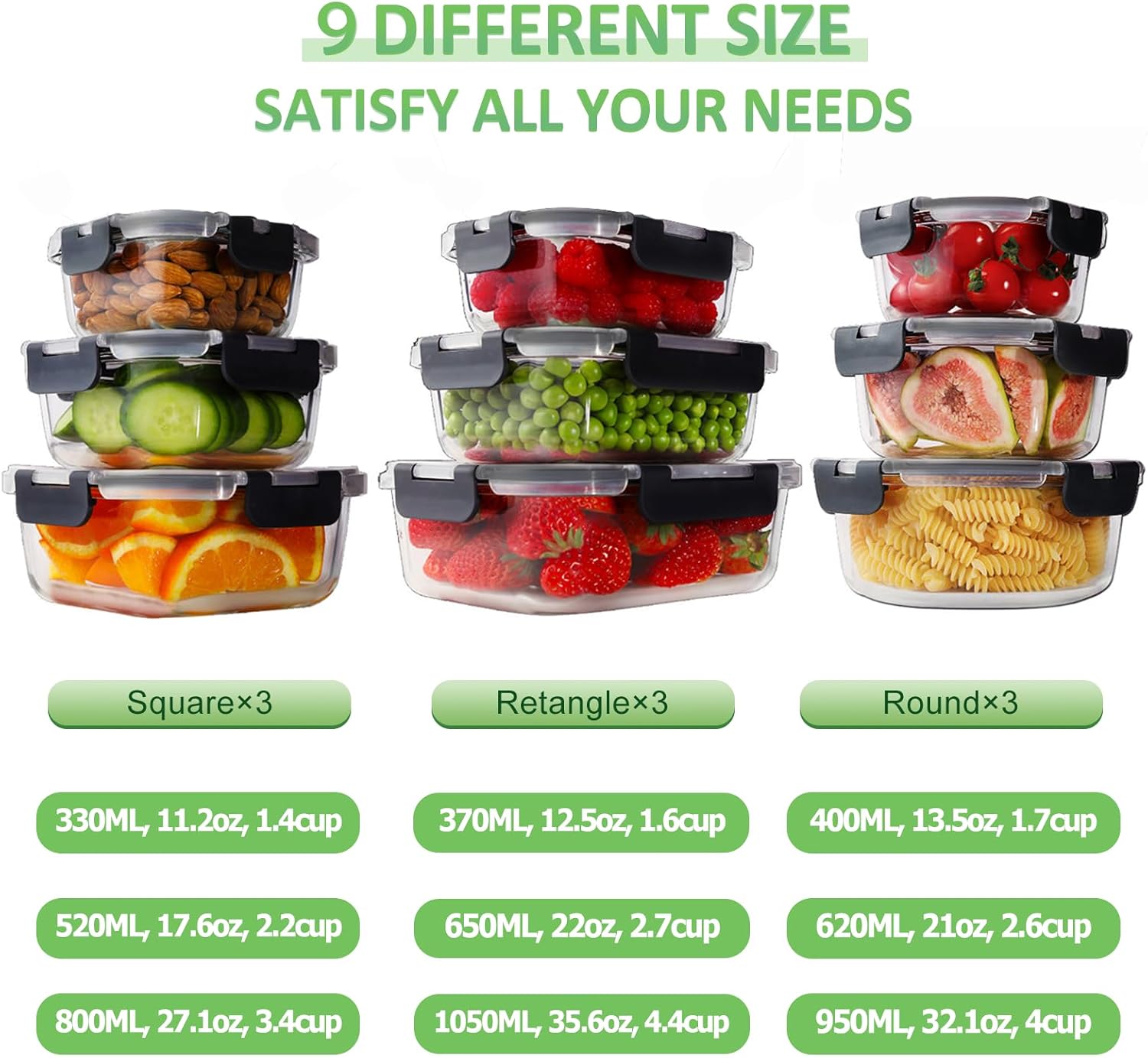 18-Piece Glass Food Storage Co – обзор и цена Food Storage Oven Safe