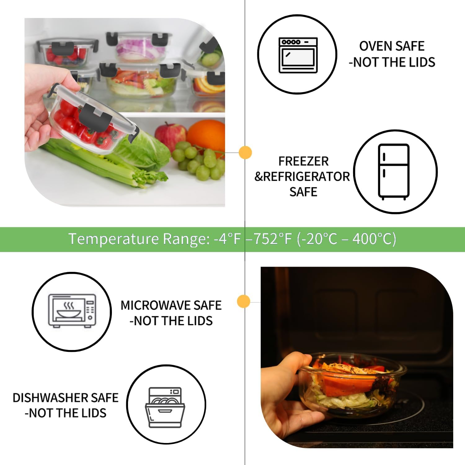 18-Piece Glass Food Storage Co – обзор и цена Food Storage Oven Safe
