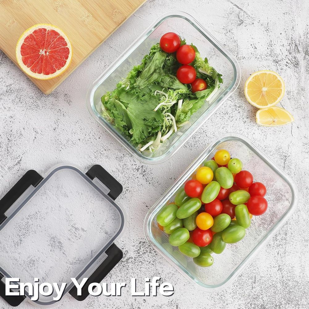 4-Piece 63oz Glass Food Storag – обзор и цена Food Storage Oven Safe